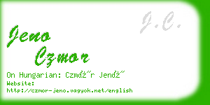 jeno czmor business card